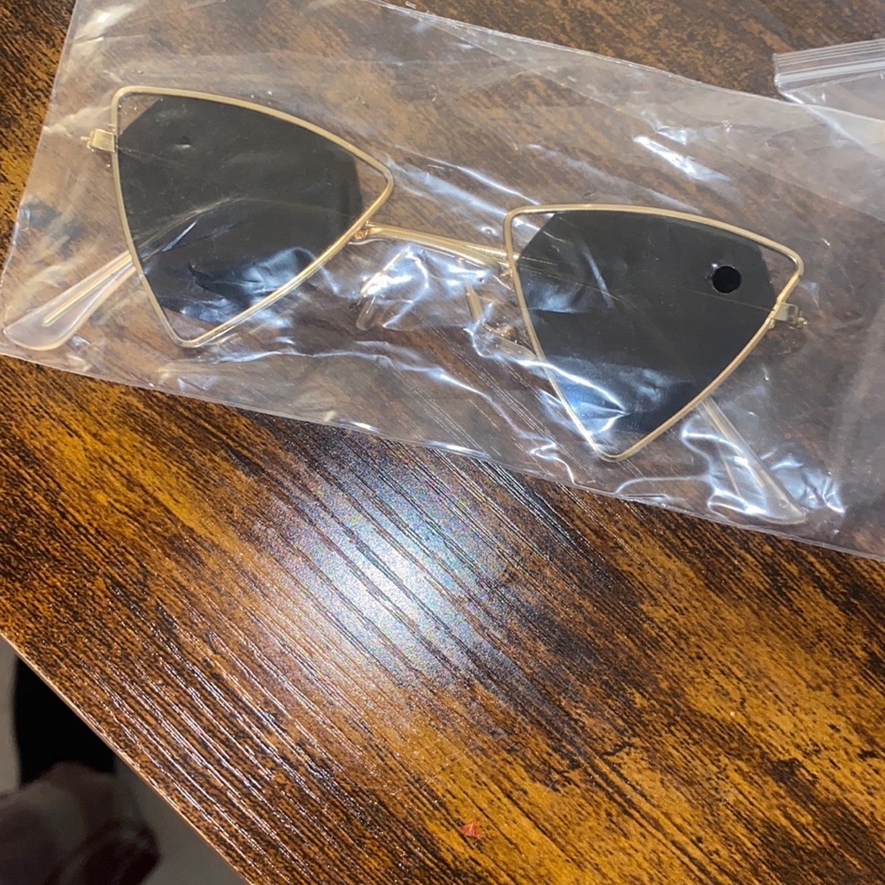 Gold Frame Black Lens Sunglasses